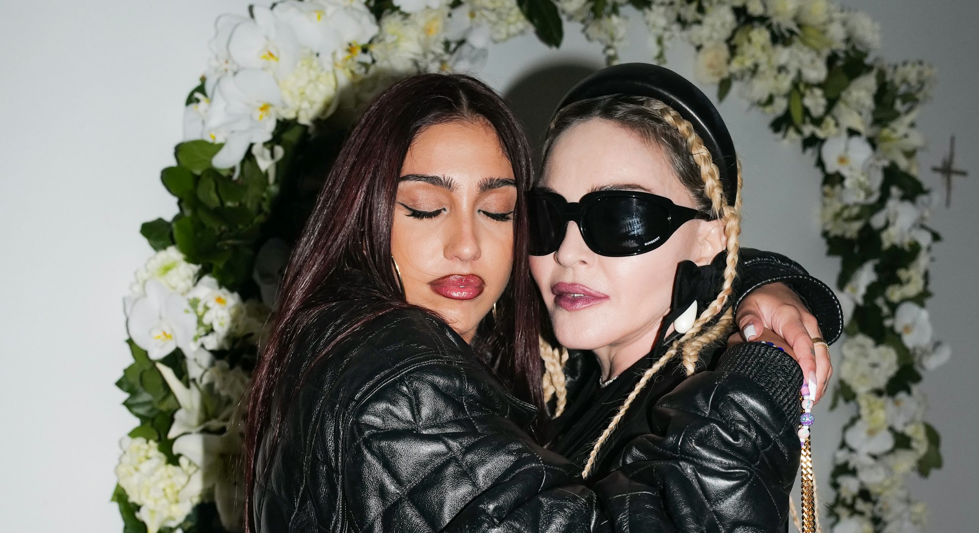 Lourdes Leon and Madonna celebrate Burberry’s new Lola bag in West Hollywood on April 20.