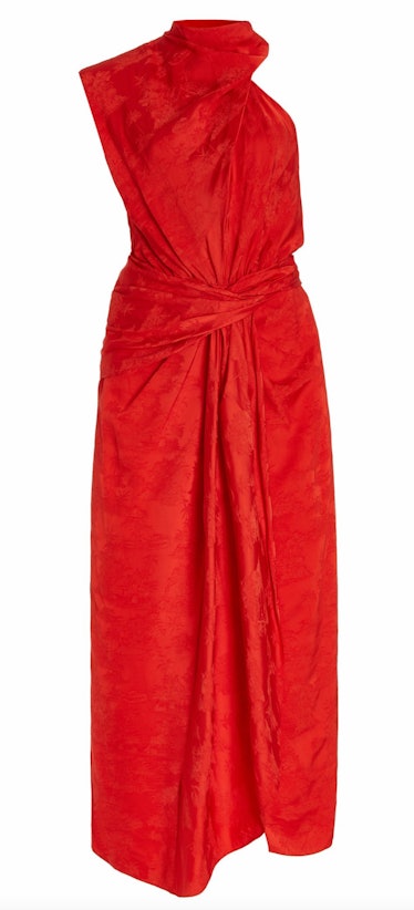 Red Sea Draped Maxi Dress