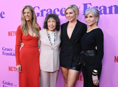 June Diane Raphael, Brooklyn Decker, Lily Tomlin, and Jane Fonda at the premiere for the Grace and F...