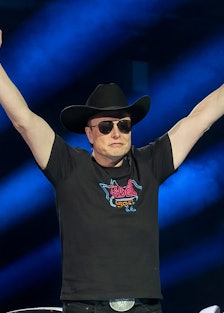 Elon Musk in his little cowboy hat. 