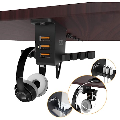 headset stand with usb