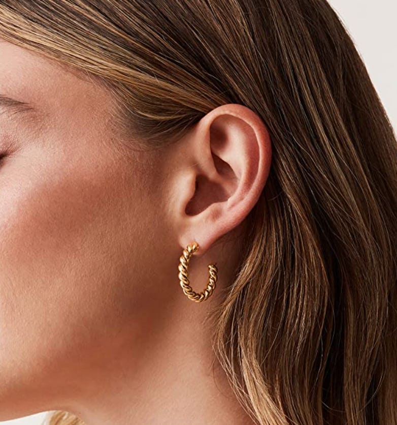 PAVOI Twisted Rope Hoop Earrings