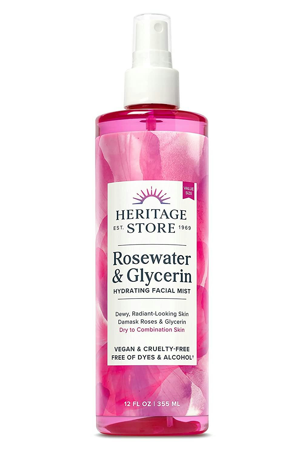 Heritage Store Rosewater &amp; Glycerin Hydrating Facial Mist
