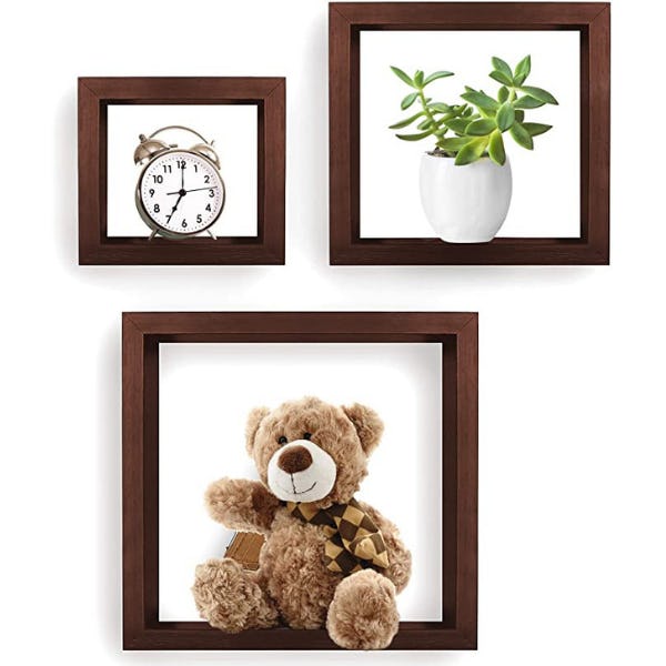 Greenco Wall Mount Cube Floating Shelves (3-Pack)