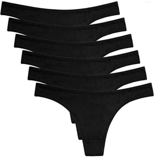 ANZERMIX Breathable Cotton Thongs (6-Pack)