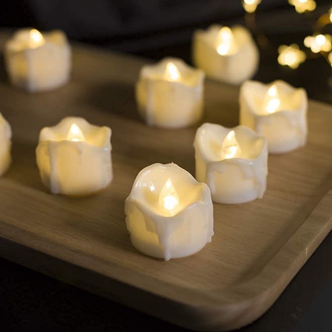 best flameless candles tealights with dripping wax