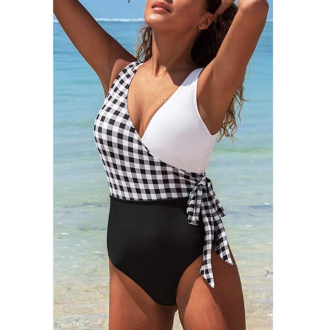 CUPSHE Color Block One Piece Swimsuit