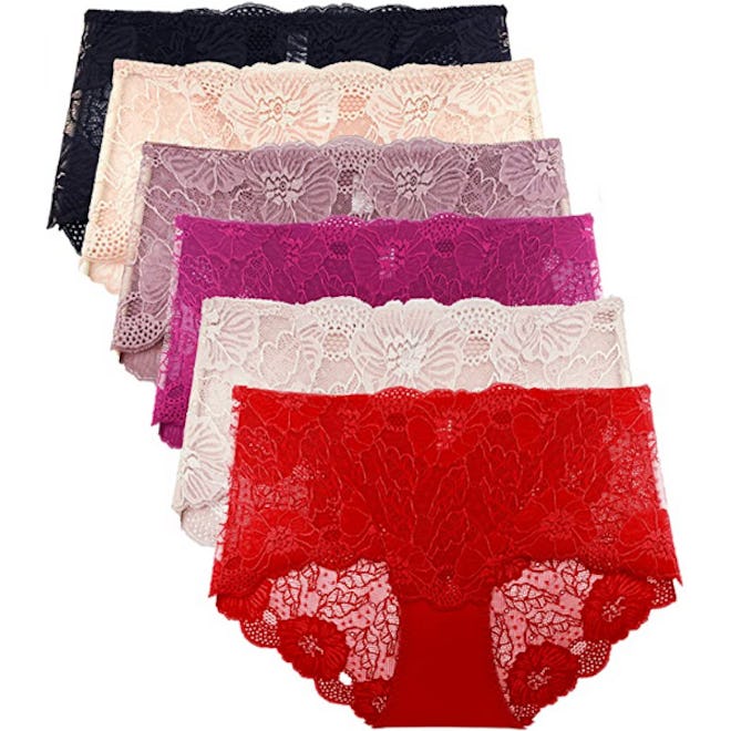 Barbra Lingerie Lace Panties (6-Pack)