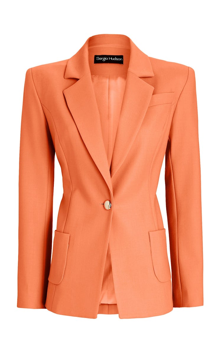 Snag this orange blazer from Sergio Hudson for a Blake Lively-approved tailored look.