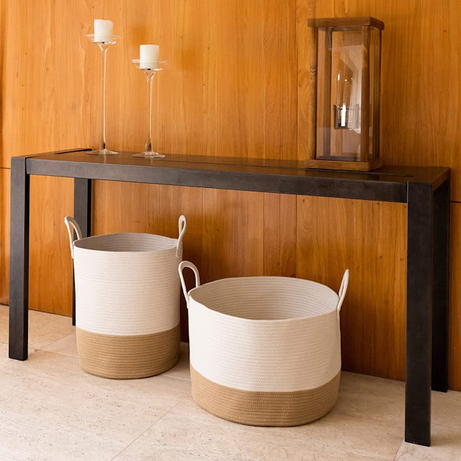 OrganiHaus XXL Cotton Rope Woven Laundry Basket