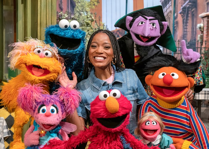 Keke Palmer visited the set of 'Sesame Street' and sang with Elmo.