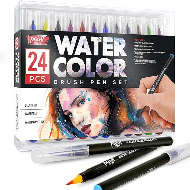 Paint Mark Real Brush Pens (24- Pack)