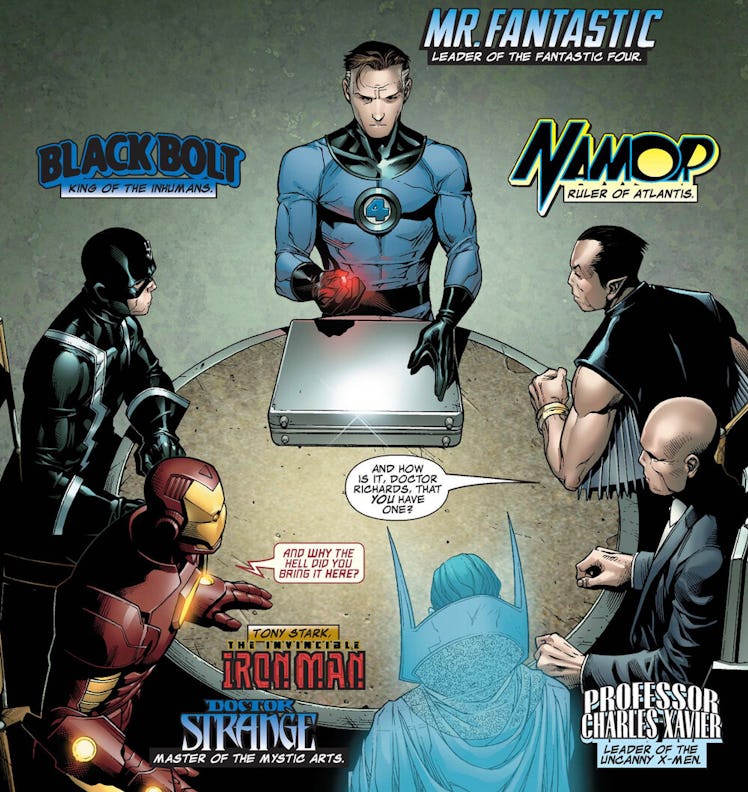 The Illuminati in the Marvel comics.
