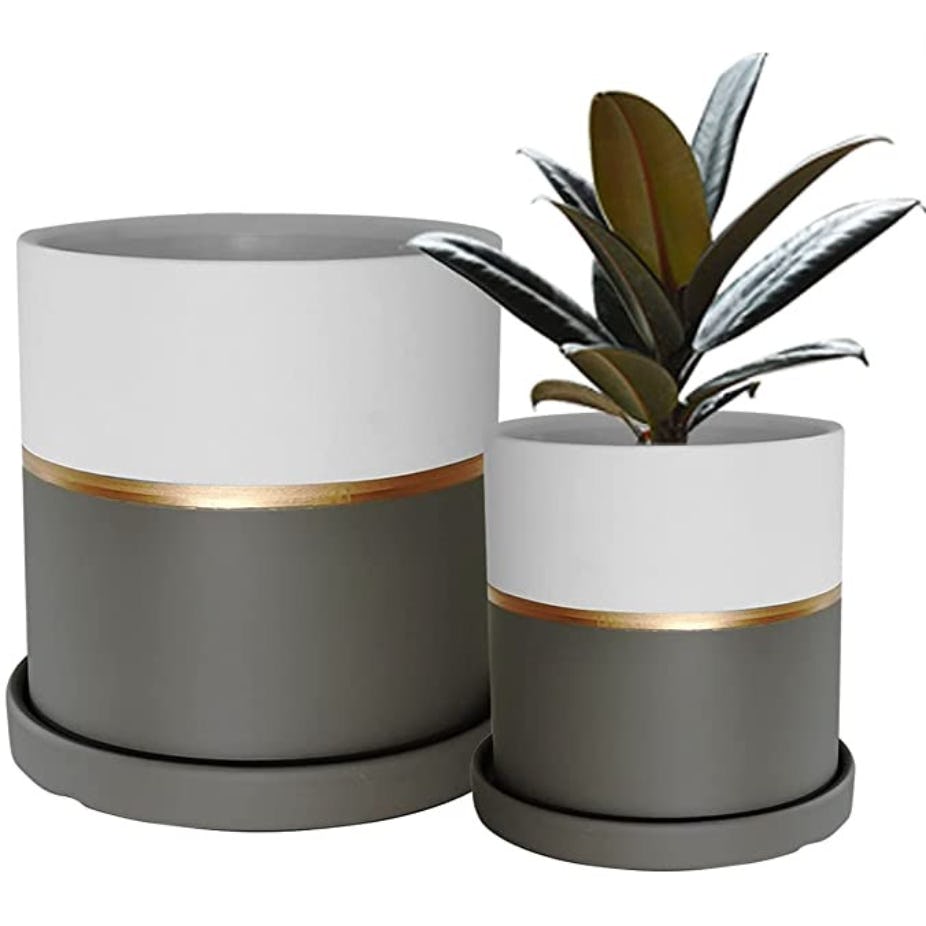 Urohsew Round Ceramic Planter