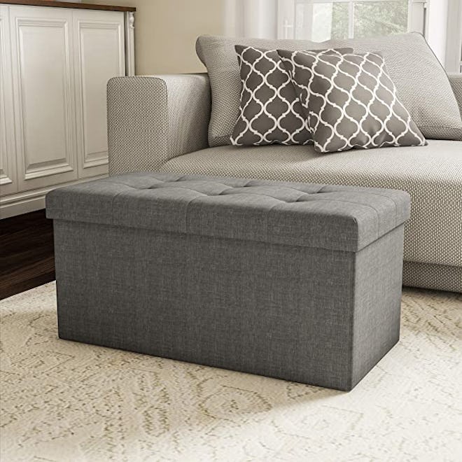 Lavish Home Storage Bench Ottoman