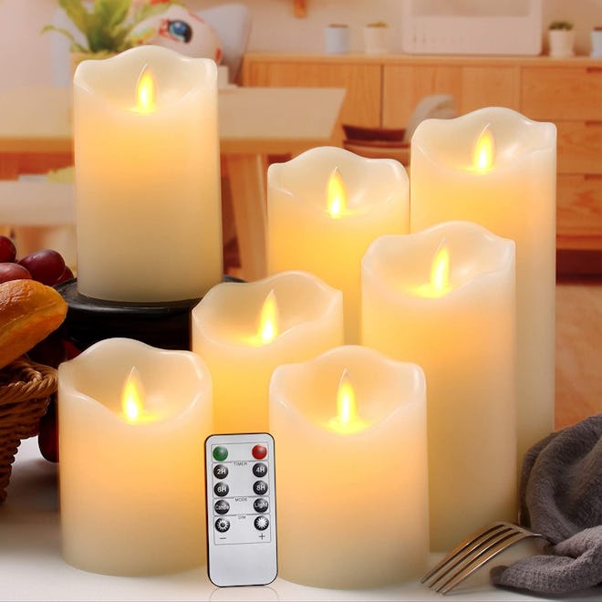 best flameless candles pillars with moving flames