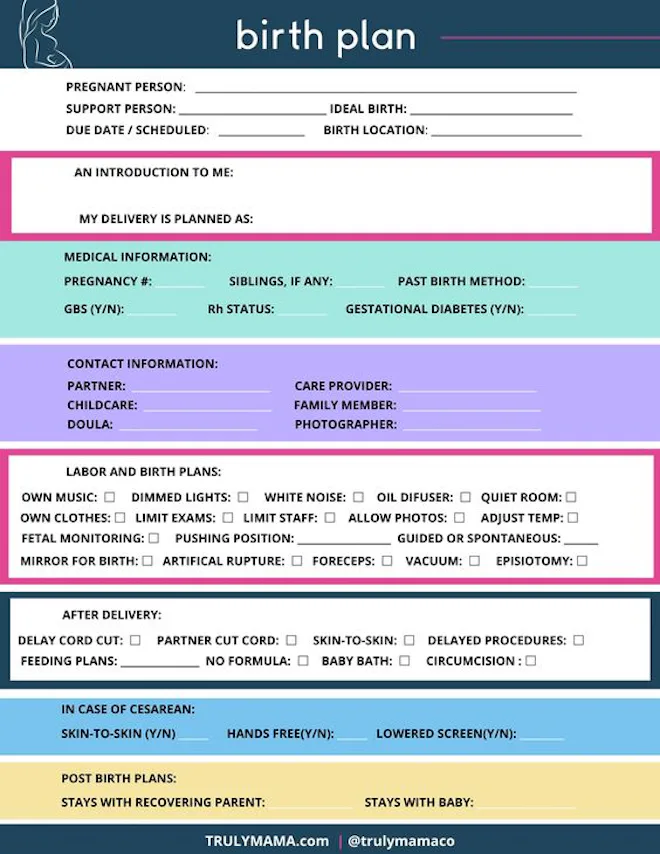 Birth Plan Worksheet Download Birth Plan Worksheet ≡ Fill Out