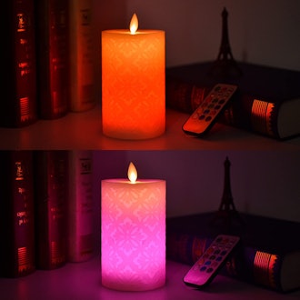 best flameless candles color-changing pillar