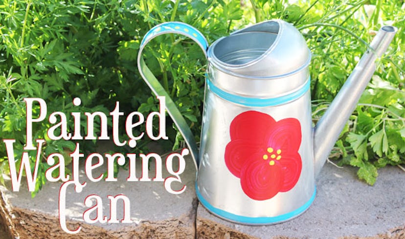 painted watering can mother's day craft for kids