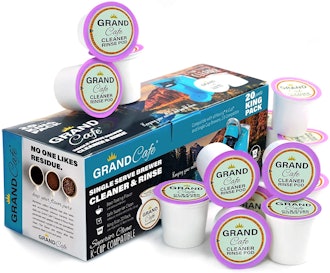 Grand Cafe K-Cup Cleaner and Rinse for Keurig Single Serve Brewer Machines (20 Pack)