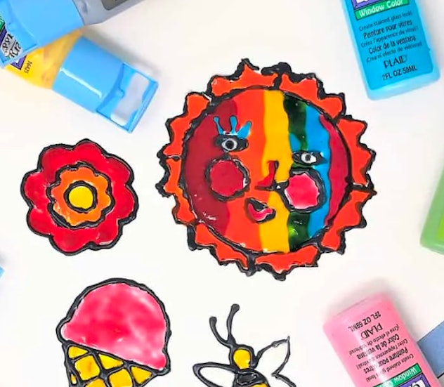 diy suncatchers are a mother's day craft for kids