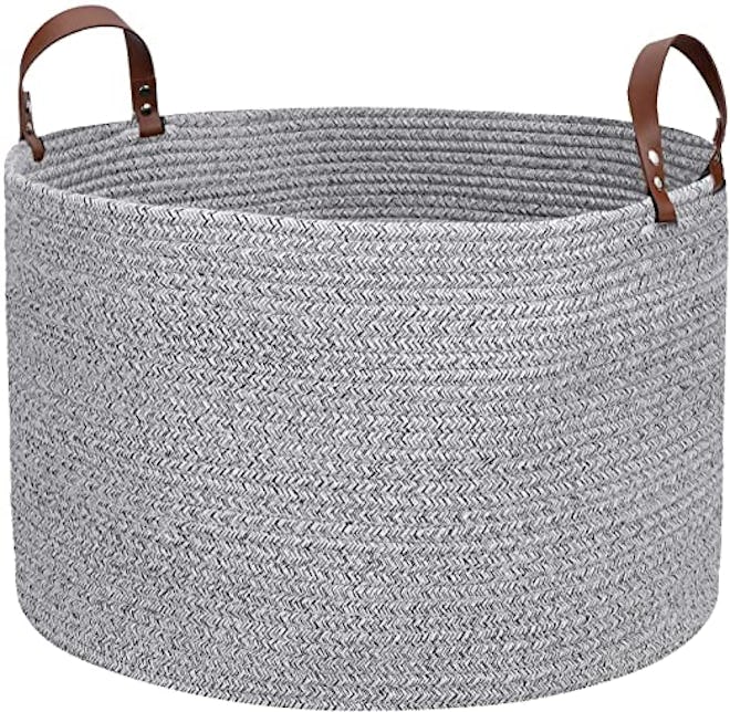 Basket Large Cotton Rope Blanket Baskets for Organizing,
