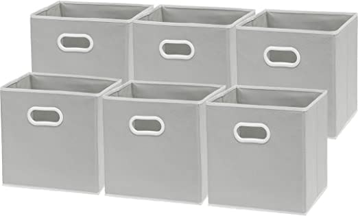 SimpleHouseware Foldable Cube Storage Bin with Handle
