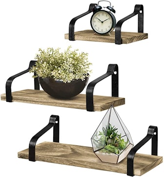 Greenco Rustic Floating Shelves (Set of 3)