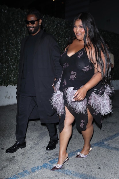 Lizzo arrives at Craig's in West Hollywood for her birthday