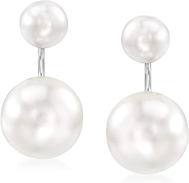 best pearl earrings front-back earrings
