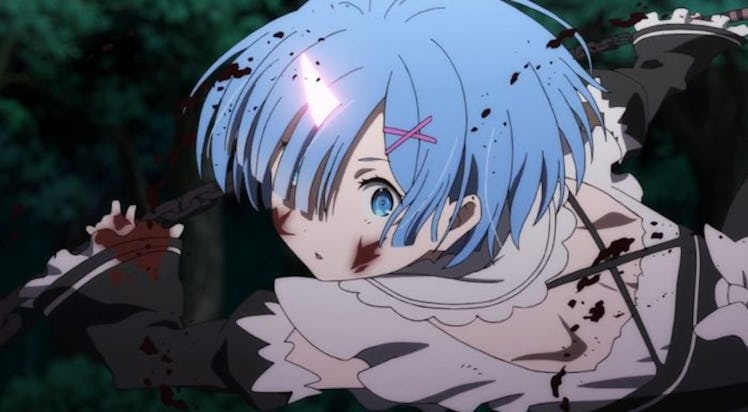 Rem from re:zero - starting life, fighting covered in blood