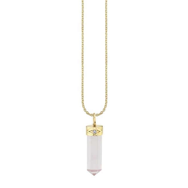 Sydney Evan, Gold & Diamond Long Carved Stone Pendant Necklace is a great Mother's Day gift