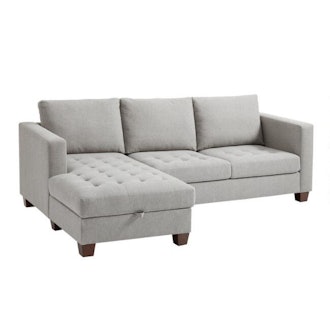 Gray Left Facing Trudeau Sectional Sofa With Storage