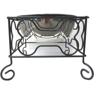 YML Wrought Iron Stand with Stainless Steel Bowl