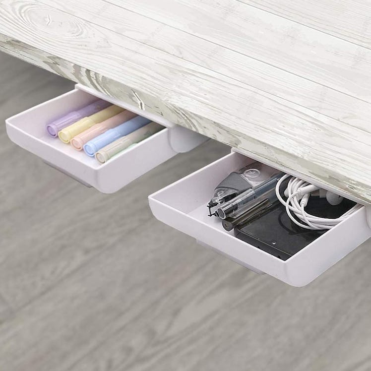 YOOUSOO Under Desk Drawer Organizer (2-Pack) 