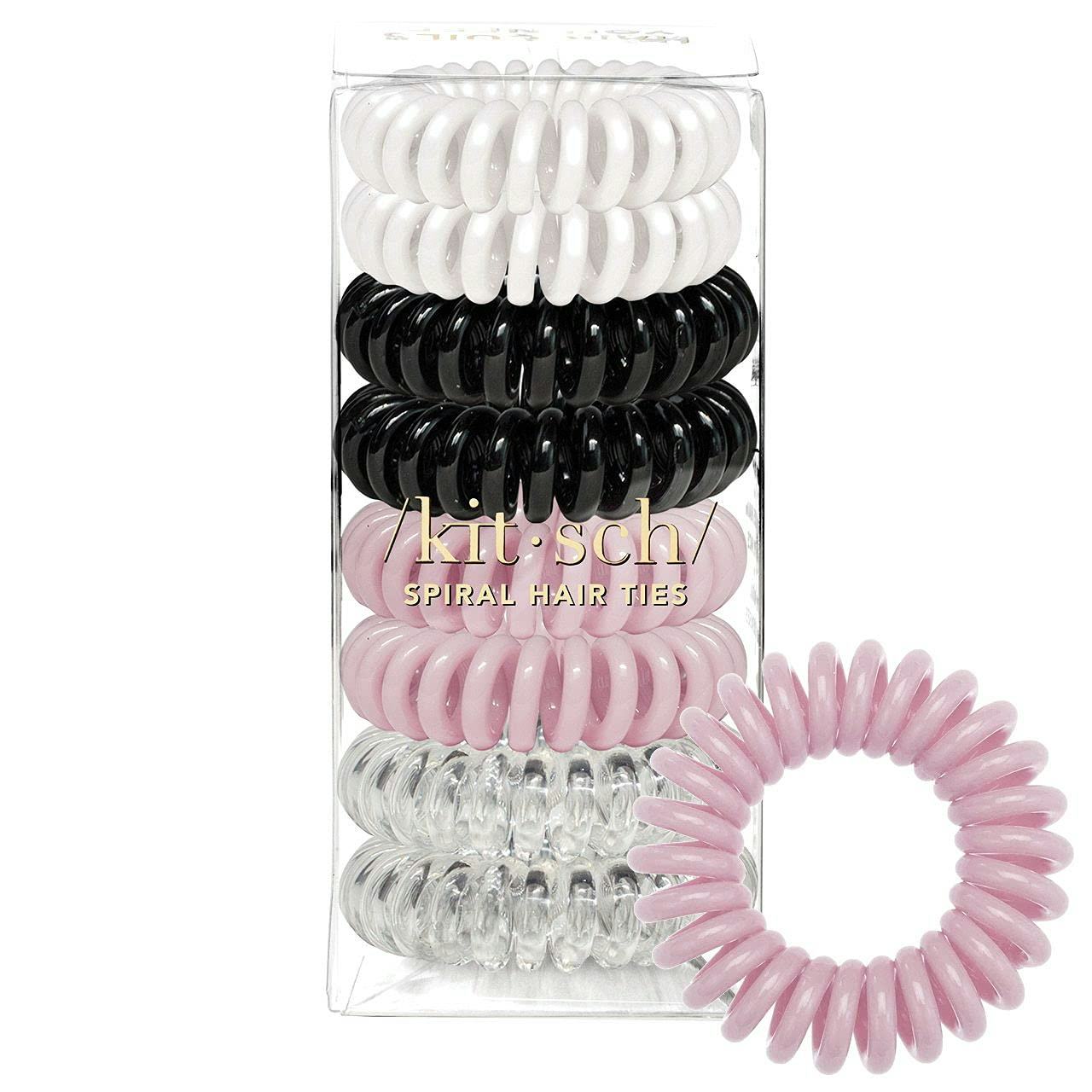 Kitsch Spiral Hair Ties (8-Pack)