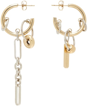 Justine Clenquet silver and gold earrings