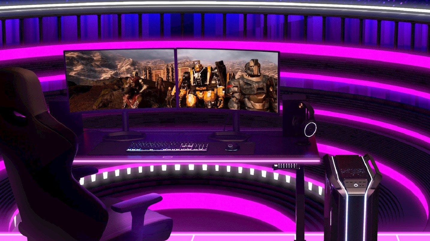 This RGB standing desk upgrades your battlestation and your posture