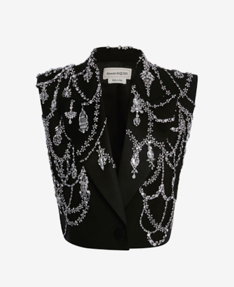 Sleeveless Embroidered Jacket