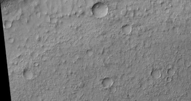 a series of round craters on mars