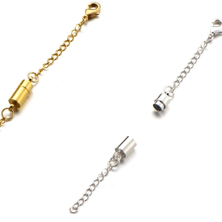 Zpsolution Magnetic Necklace Clasps with Extender Chains (Set of 2)