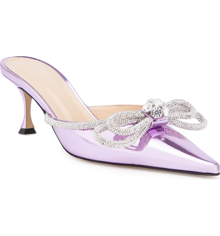 Mach & Mach Crystal Double Bow Pointed Toe 