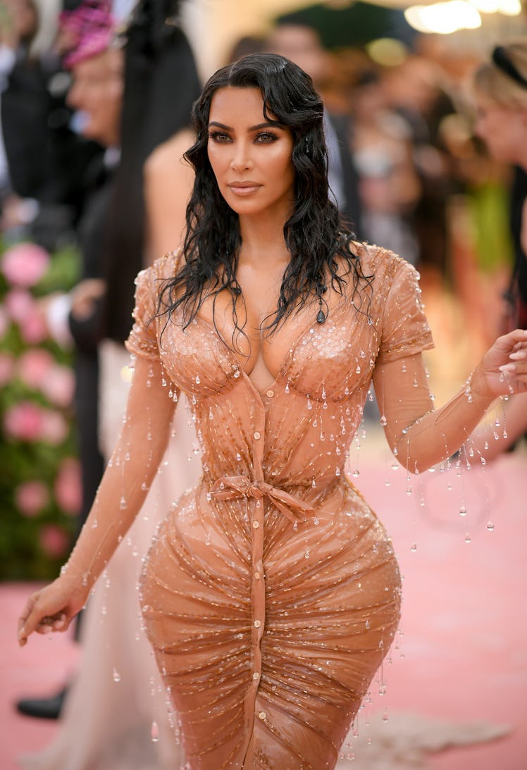 Kim Kardashian with wet hair at the 2019 Met Gala