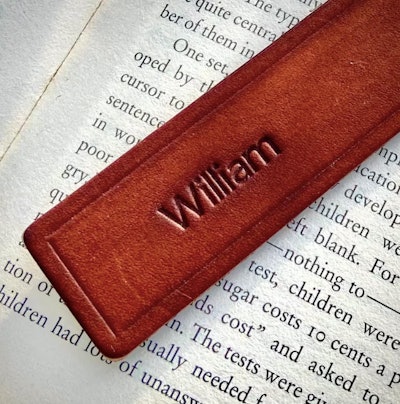 AzzoHandmade Personalized Leather Bookmark is a great teacher appreciation week 2022 gift
