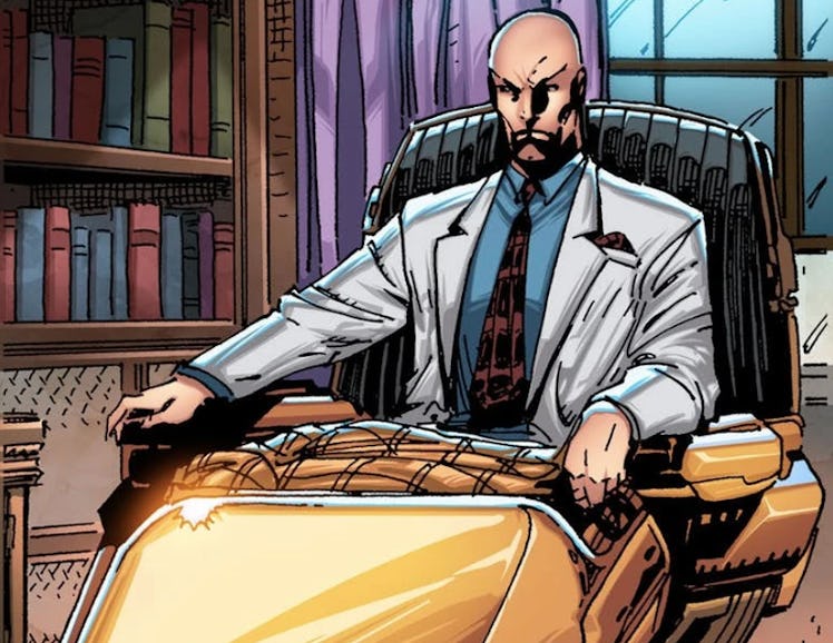 Professor X with his hoverchair.