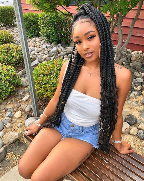 bohemian box braids