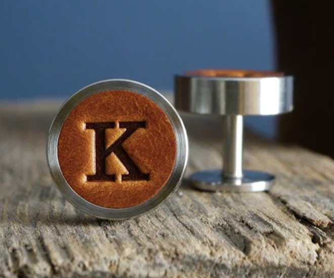 KingsleyLeather Personalized Cufflinks is a great teacher appreciation week 2022 gift