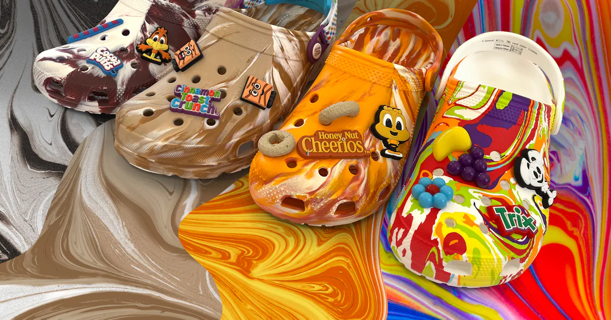 Snack Based Crocs Crocs' Cereal “Rise N’ Style” Collection Includes Cinnamon Toast Crunch ...