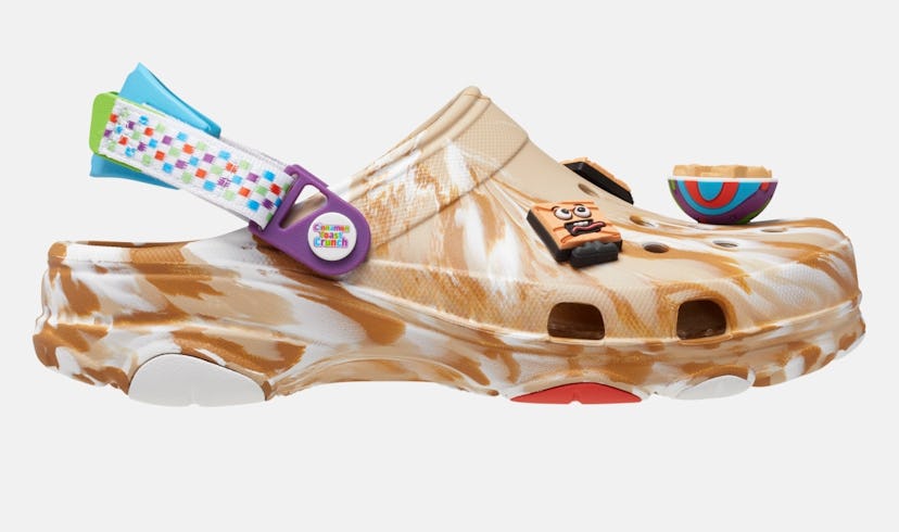 A shoe from Crocs' "Rise N' Style" collection inspired by Cinnamon Toast Crunch.