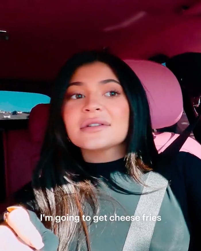 Kylie Jenner craves a snack while in line at In-N-Out Burger, and it's so relatable.